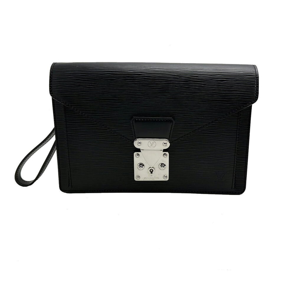 Louis Vuitton Clutch Bag Shoulder Epi Pochette Dragonne Noir Black